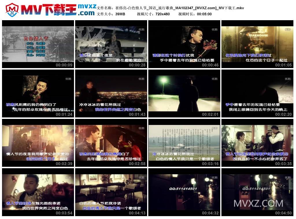 崔伟亮-白色情人节_国语_流行歌曲_MA102347